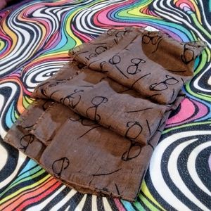 Spectacles & Sewing Needles Print - Sheer Wrap